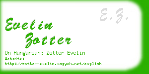 evelin zotter business card